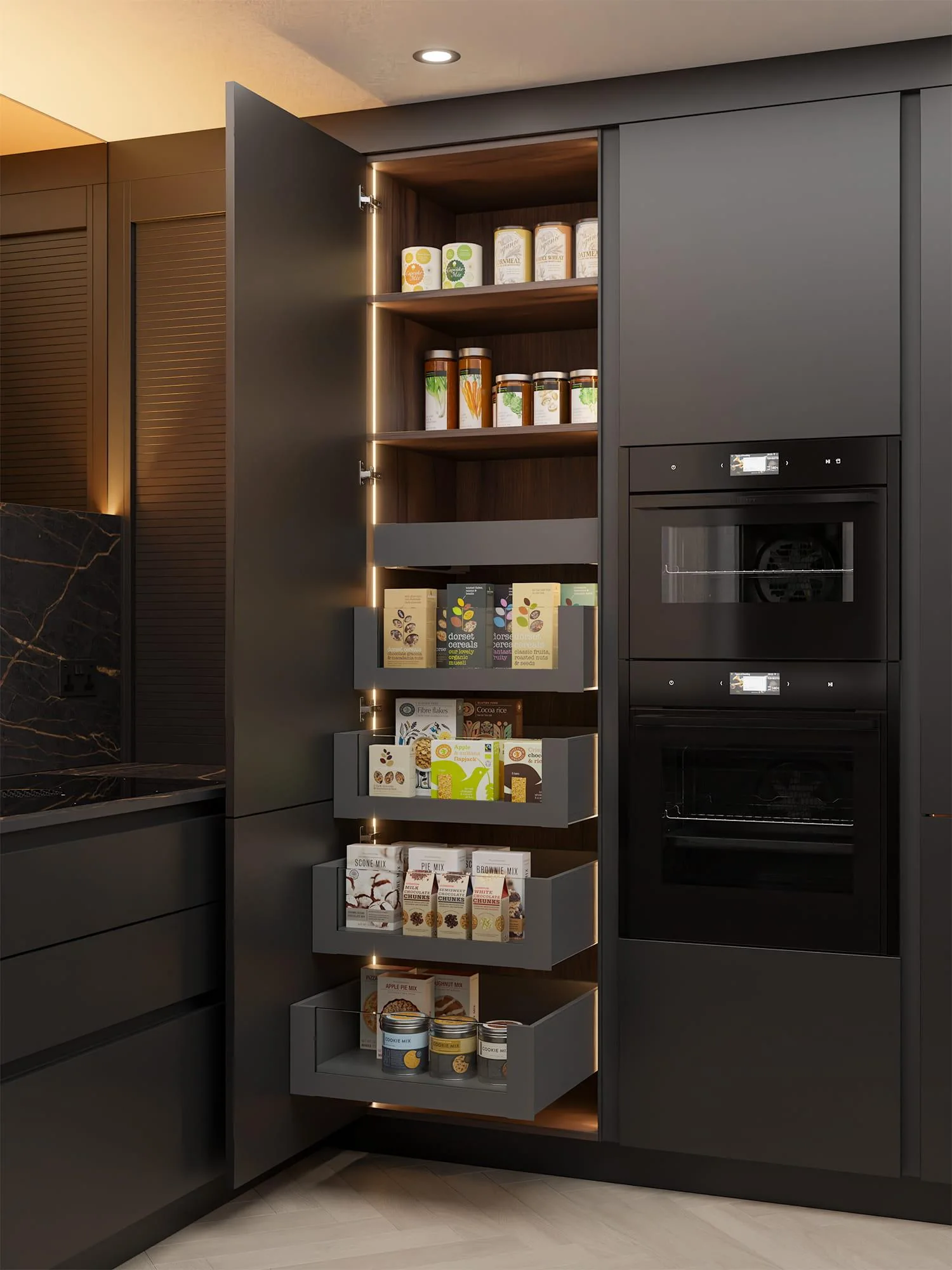 Handleless kitchen by Guirard
